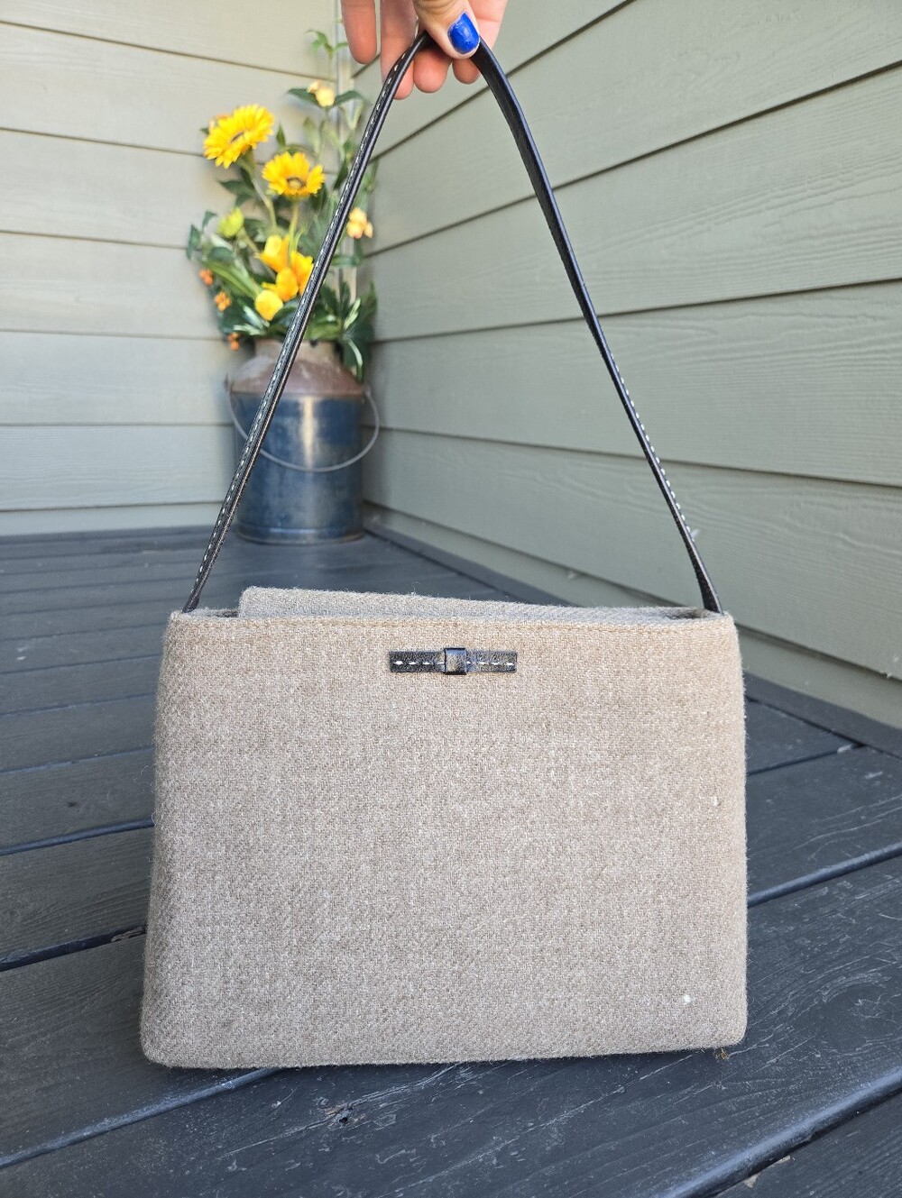 Kate Spade Vintage Wool Shoulder Bag